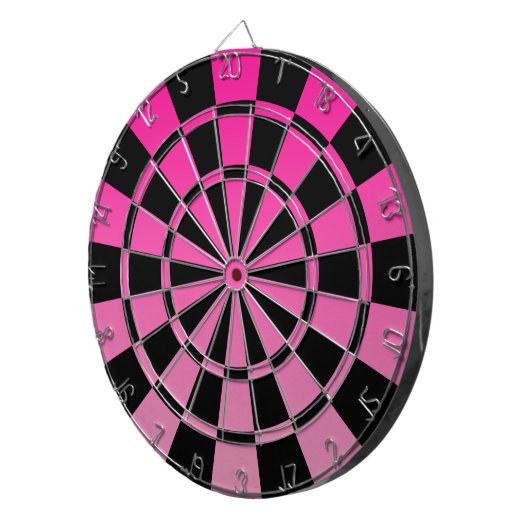 Cible De Fléchettes Ombre rose et noir (Devant droit)