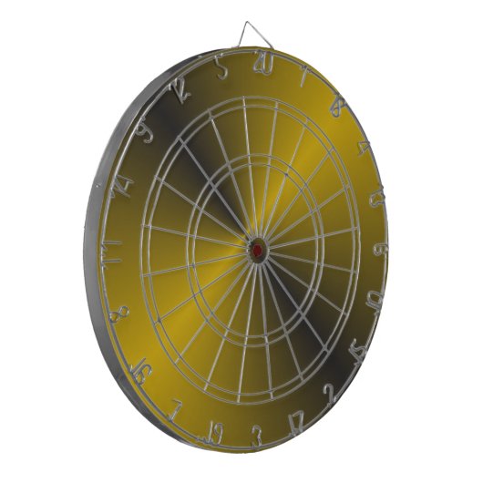 Cible De Fléchettes Or noir et vibrant (Devant gauche)