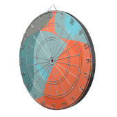 Cible De Fléchettes Orange, bleu, moderne, tendance ondulé formes orga (Devant droit)