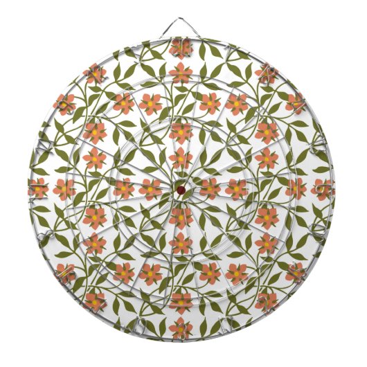 CIBLE DE FLÉCHETTES ORANGE FLEURS (Devant)