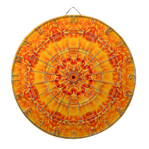 Cible De Fléchettes Orange Marigold Mandala