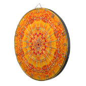Cible De Fléchettes Orange Marigold Mandala (Devant droit)