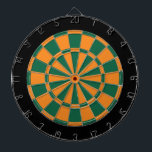 Cible de flechettes : Orange, Vert Foncé Et Noir<br><div class="desc">Jeu De Cible de flechettes Orange,  Vert Foncé Et Noir,  Dont 6 Darts En Laiton</div>