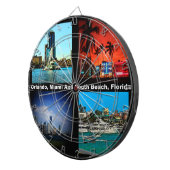 Cible De Fléchettes Orlando, Miami, South Beach Collage (Devant droit)