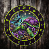 Cible De Fléchettes Ornate Turtle Butterfly Cosmic Lodge Art