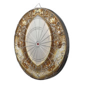 Cible de fléchettes ornée dorée (Devant droit)