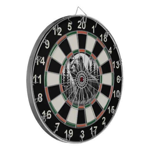 Cible De Fléchettes Ours circulaire Grizzly (Devant gauche)