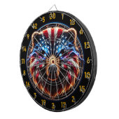 Cible De Fléchettes Ours flamboyant aux yeux brillants (Devant droit)