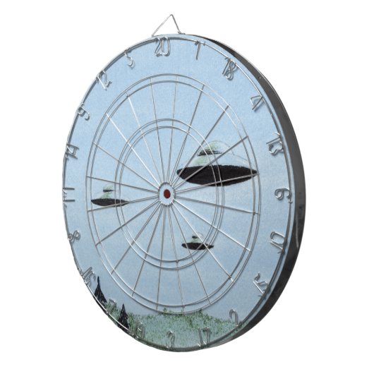 CIBLE DE FLÉCHETTES OVNI (Devant droit)