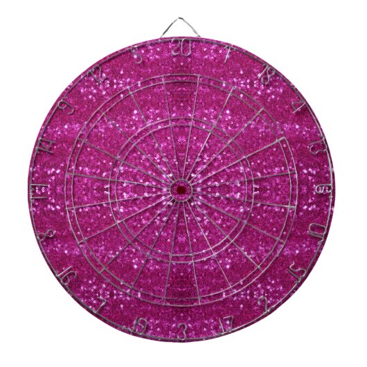 Cible De Fléchettes paillettes rose (Devant)