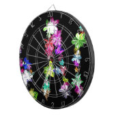 Cible De Fléchettes "PAIX" dans l'art des fleurs Imprimer (Devant droit)