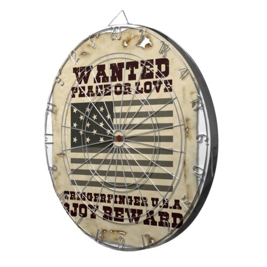 Cible De Fléchettes Paix Recherchée (Devant droit)