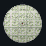 Cible De Fléchettes Panneau arrière Retro Green Trellis<br><div class="desc">Ajoutez un peu de Palm Springs moderne du milieu du siècle partout où vous allez avec ce tableau de fléchettes à motifs Retro Green Trellis. Il s'inspire de blocs de brise en béton vintage. L'architecture déconstruite des années 1950 donnera une sensation de design instantané à la vie quotidienne.</div>