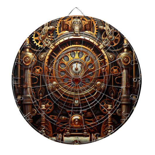 Cible De Fléchettes Panneau de fléchettes Art Steampunk (Devant)