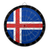 Cible De Fléchettes Panneau Drapeau Islande & fléchettes / jeu (Devant)