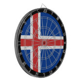 Cible De Fléchettes Panneau Drapeau Islande & fléchettes / jeu (Devant gauche)