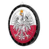 Cible De Fléchettes Panneau Drapeau polonais & fléchettes / jeu (Devant droit)