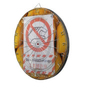 Cible De Fléchettes Panneau drôle 'Ne touchez pas la mangue' (Devant droit)