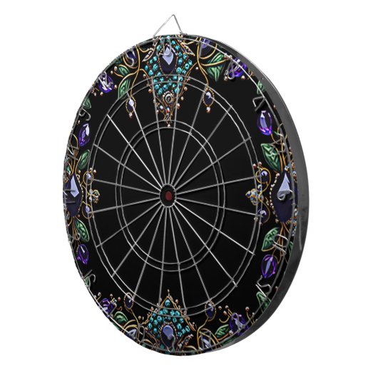 Cible De Fléchettes Panneau fléché fleuri Gemstone (Devant droit)