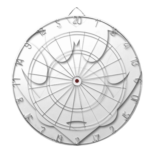 Cible De Fléchettes Papier Coupe Chien Paw Et Forme Coeur (Devant)