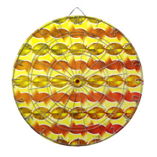 Cible De Fléchettes papier peint rétro orange 1970