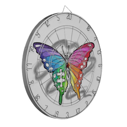 Cible De Fléchettes Papillon arc-en-ciel (Devant gauche)