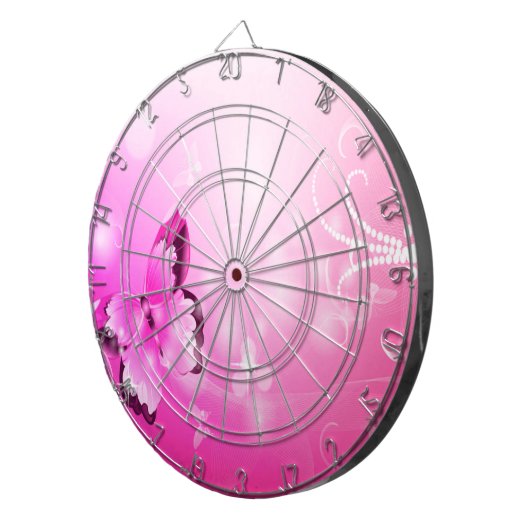 Cible De Fléchettes Papillon magenta (Devant droit)