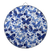 Cible De Fléchettes Papillons Aquarelle Bleu (Devant)