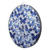 Cible De Fléchettes Papillons Aquarelle Bleu (Devant droit)