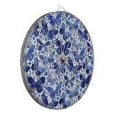 Cible De Fléchettes Papillons Aquarelle Bleu (Devant gauche)