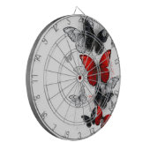 Cible De Fléchettes Papillons noirs et rouges volants (Devant gauche)