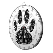 Cible De Fléchettes Paquets blancs sur l'Empreinte de patte noir (Devant droit)