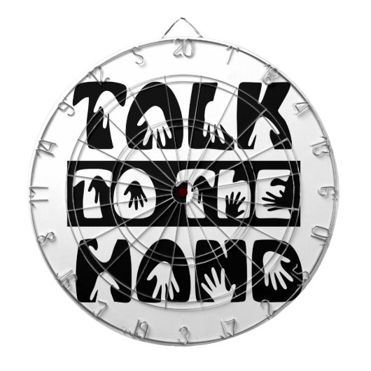 Cible De Fléchettes Parler À La Main (Devant)