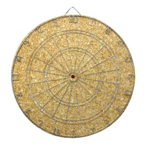 Cible De Fléchettes Parties scintillantes élégantes d'or de Faux