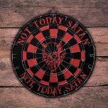 Cible De Fléchettes Pas aujourd'hui Satan Black Red<br><div class="desc">Voici l'ultime énoncé pour votre salle de jeu ou la grotte homme - le "Not Today Satan" Red & Black Dartboard avec Devil Pic au centre! Ce tableau noir unique et pointu conviendra parfaitement à ceux qui apprécient une touche d'obscurité dans leur décoration. Le rouge vif et le noir ajoutent...</div>