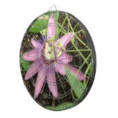 Cible de flechettes Passionflower rose et violet (Devant droit)