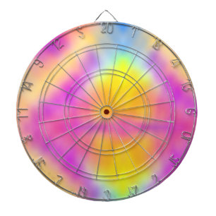 Cible De Fléchettes Pastel Iridescente Coloré Design dégradé