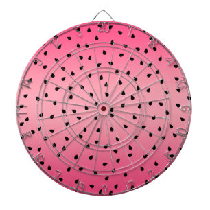 Cible De Fléchettes Pastèque Graines Noires Été Vibes Rose Sucré