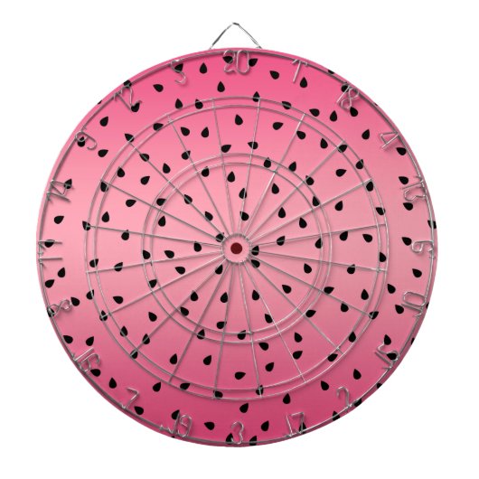 Cible De Fléchettes Pastèque Graines Noires Été Vibes Rose Sucré (Devant)