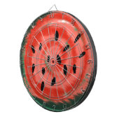 Cible De Fléchettes Pastèque Rouge Tourbillonnante d'Été Abstrait (Devant droit)