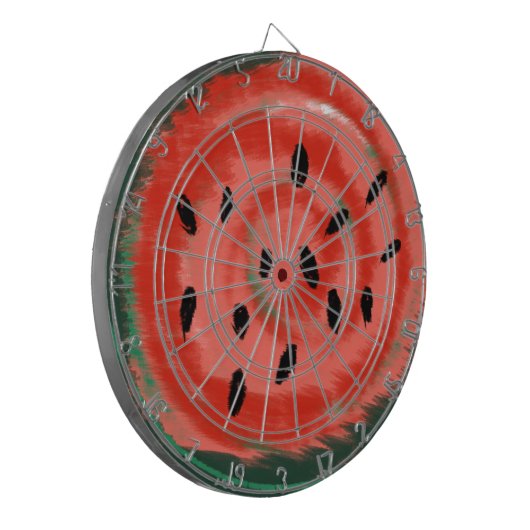 Cible De Fléchettes Pastèque Tourbillonnant d'été Abstraite (Devant gauche)