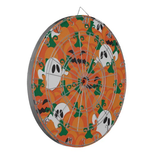 Cible De Fléchettes Patch Citrouille Haunted Halloween Ghosts (Devant gauche)