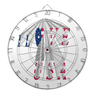Cible De Fléchettes Patriotisme effarant : I Love USA Perspective Art