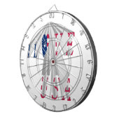 Cible De Fléchettes Patriotisme effarant : I Love USA Perspective Art (Devant droit)