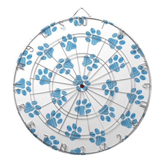Cible De Fléchettes Patrouilles de Doodle, Paws de Chien, Paws Bleus (Devant)