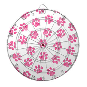 Cible De Fléchettes Patrouilles De Doodle, Paws De Chien, Paws Roses