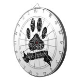 Cible De Fléchettes Patte de chien en détresse avec ruban (Devant droit)