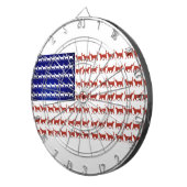 Cible De Fléchettes Pavillon américain chats rouge blanc et bleu (Devant droit)