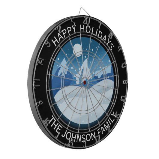 Cible De Fléchettes Peaceful Frosted Landscape Custom (Devant gauche)