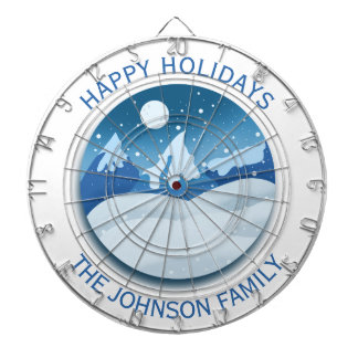 Cible De Fléchettes Peaceful Frosted Landscape Custom